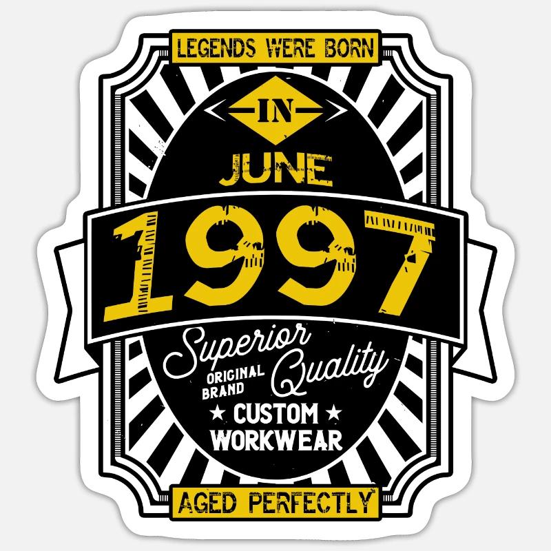 JUNI 1997 - Sticker Größe S (10 x 10 cm) - Mattweiß