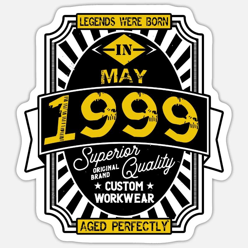 1999 MAY - Sticker taille S (10 x 10 cm) - blanc mat