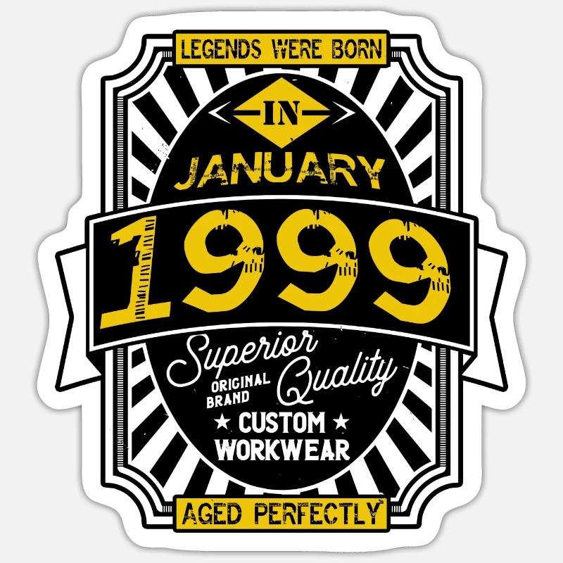 JANUAR 1999 Sticker Größe S (10 x 10 cm)