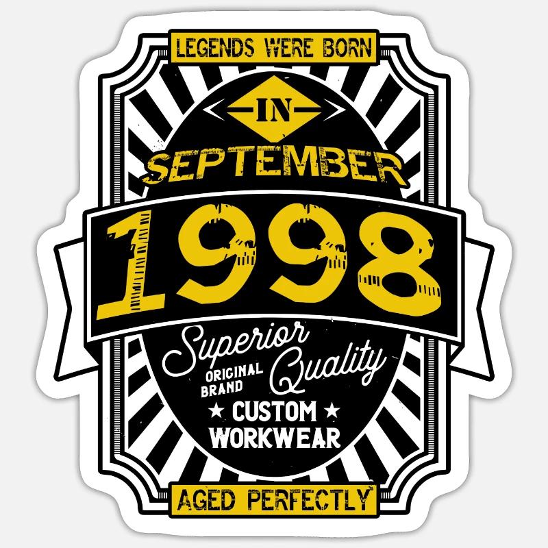 1998 SEPTEMBER - Sticker size S (10 x 10 cm) - white matte