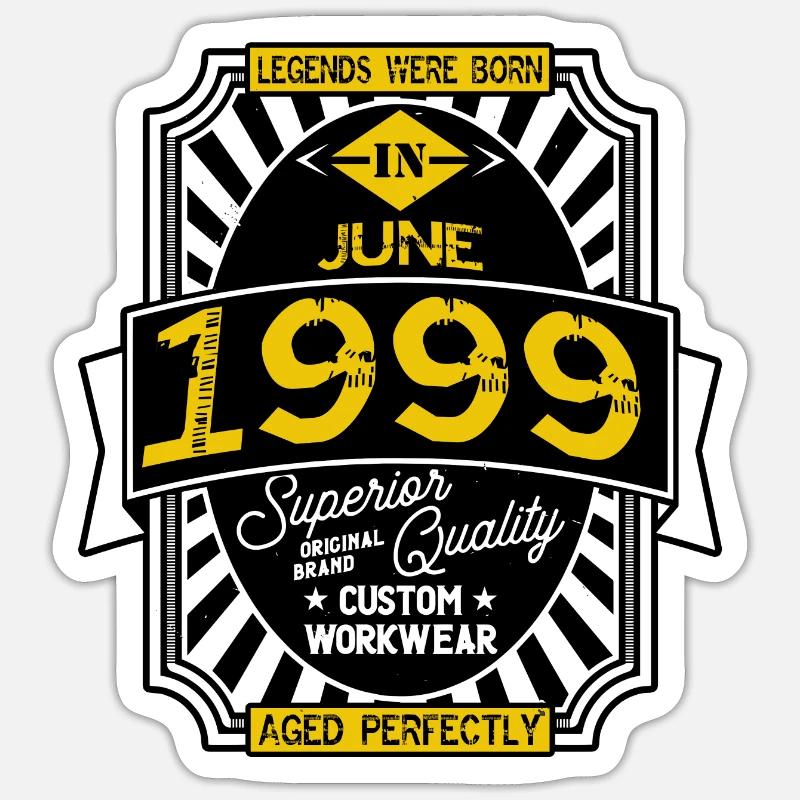 JUNI 1999 Sticker Größe S (10 x 10 cm)