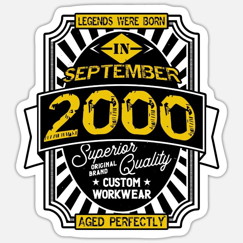 2000 SEPTEMBER Sticker size S (10 x 10 cm)