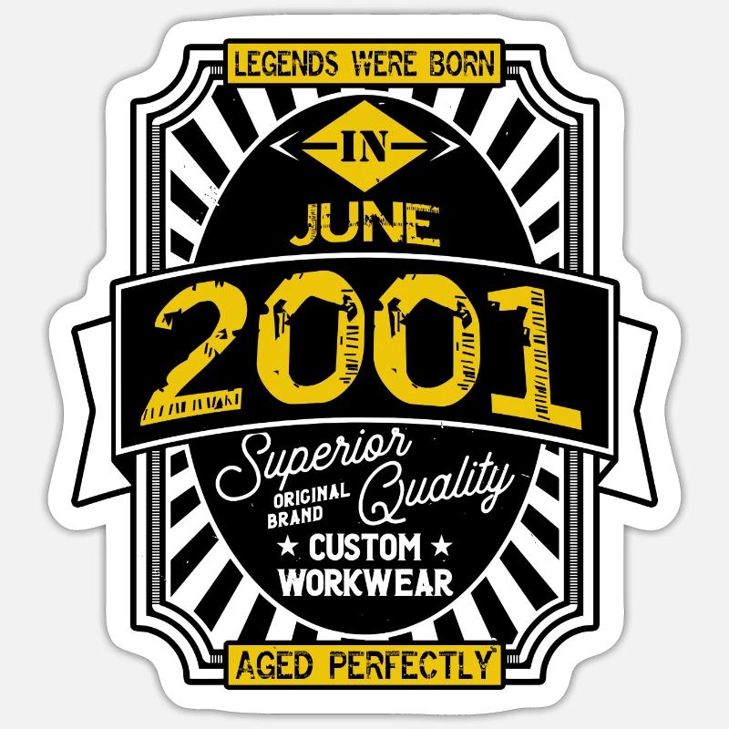 2001 JUNE - Sticker size S (10 x 10 cm) - white matte