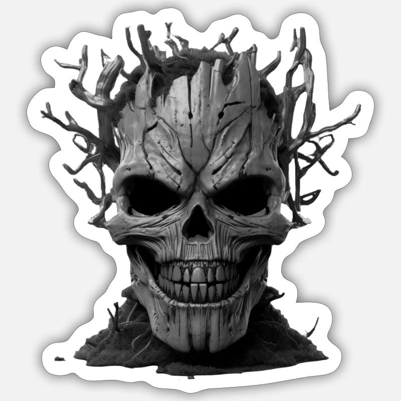 Head - Sticker size S (10 x 10 cm) - white matte
