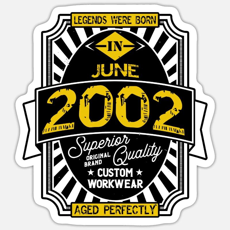 JUNI 2002 Sticker Größe S (10 x 10 cm)