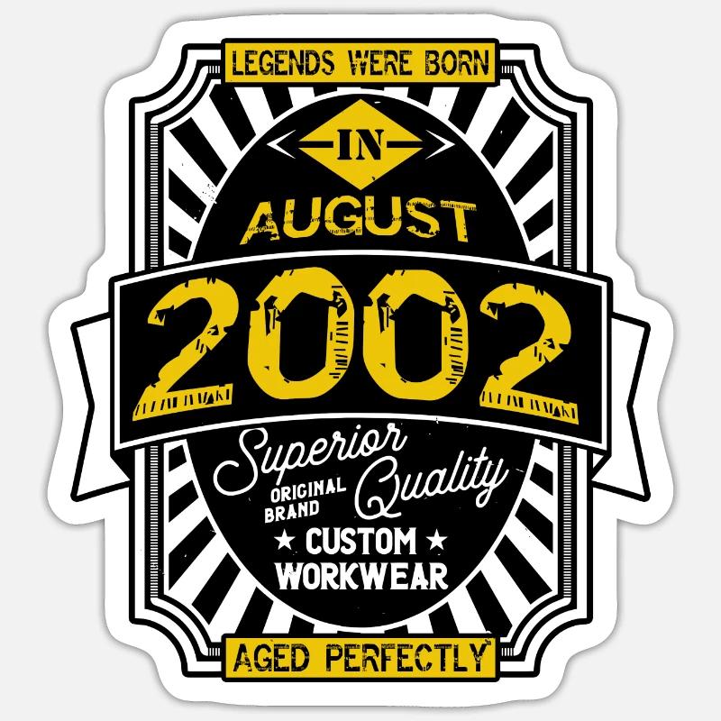 2002 AUGUST - Sticker size S (10 x 10 cm) - white matte