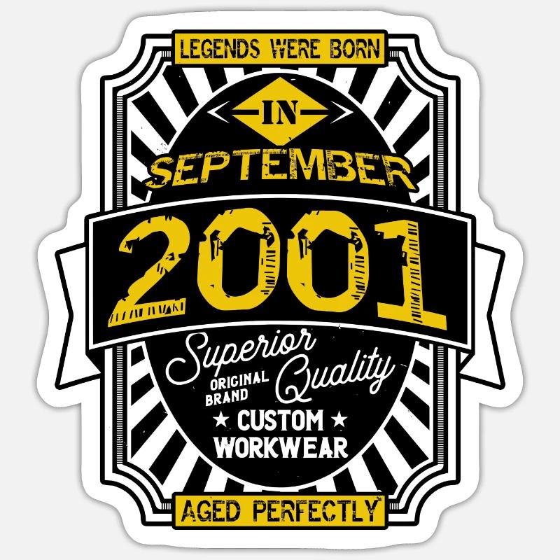 2001 SEPTEMBER Sticker size S (10 x 10 cm)