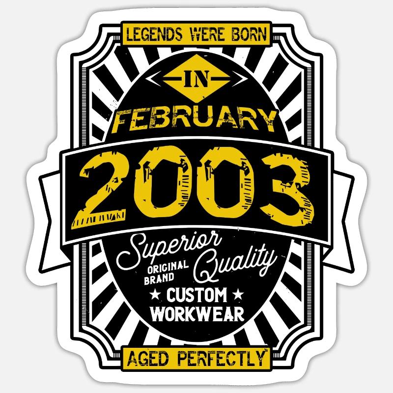 2003 FEBRUARY - Sticker size S (10 x 10 cm) - white matte