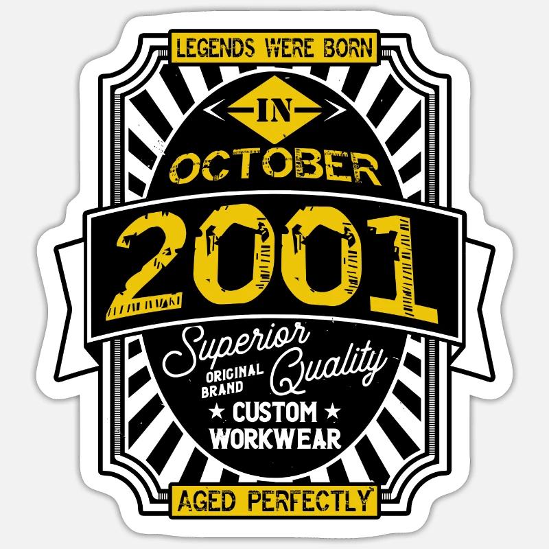 2001 OCTOBER - Sticker size S (10 x 10 cm) - white matte