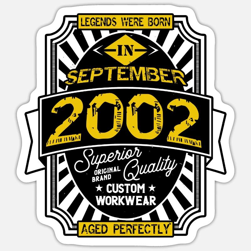 SEPTEMBER 2002 - Sticker Größe S (10 x 10 cm) - Mattweiß