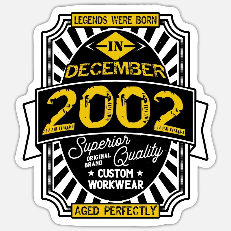 DEZEMBER 2002 Sticker Größe S (10 x 10 cm)