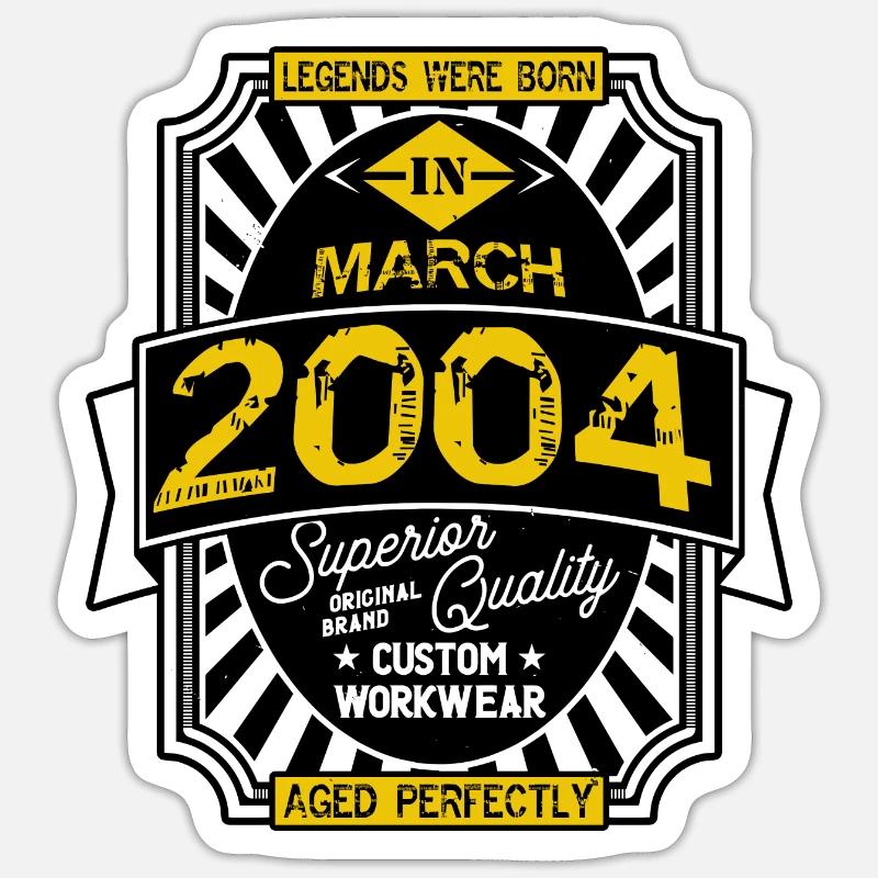 2004 MARCH - Sticker size S (10 x 10 cm) - white matte
