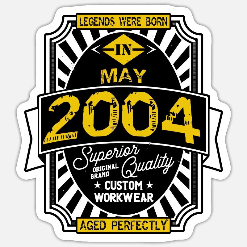 MAI 2004 - Sticker Größe S (10 x 10 cm) - Mattweiß