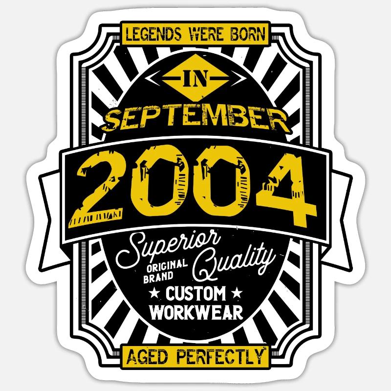 2004 SEPTEMBER - Sticker taille S (10 x 10 cm) - blanc mat