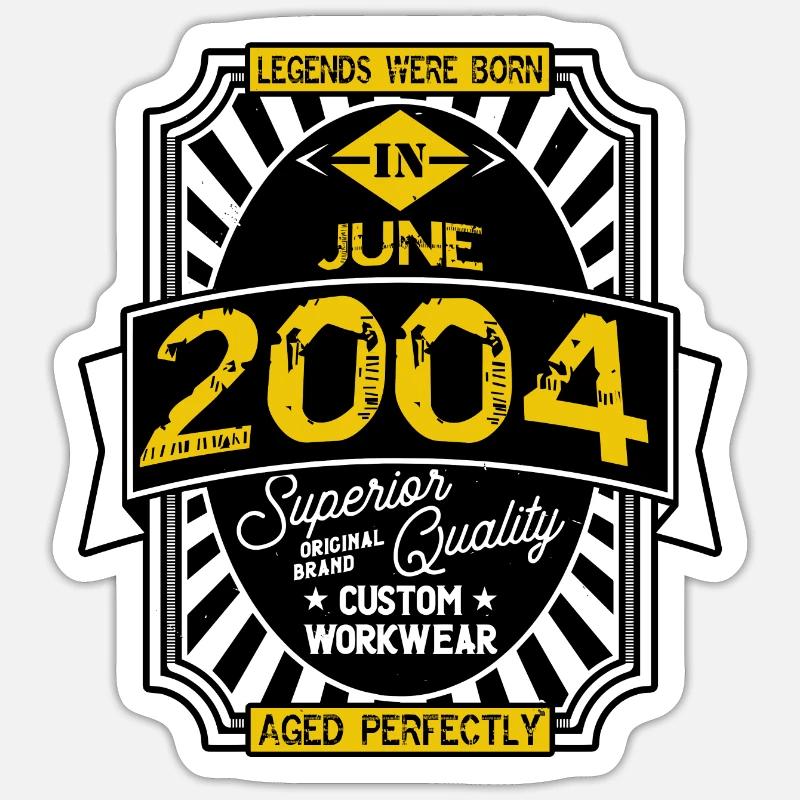 JUNI 2004 - Sticker Größe S (10 x 10 cm) - Mattweiß