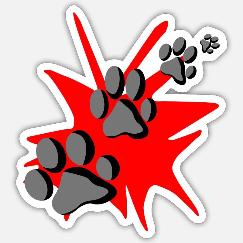 Grumpy Dog Sticker taille S (10 x 10 cm)