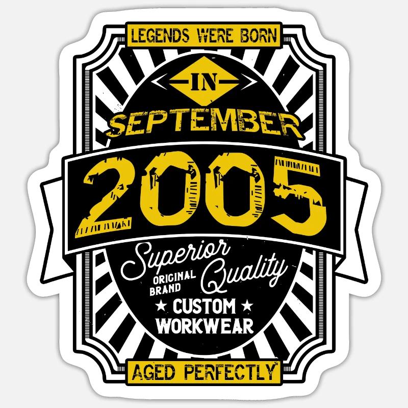SEPTEMBER 2005 - Sticker Größe S (10 x 10 cm) - Mattweiß