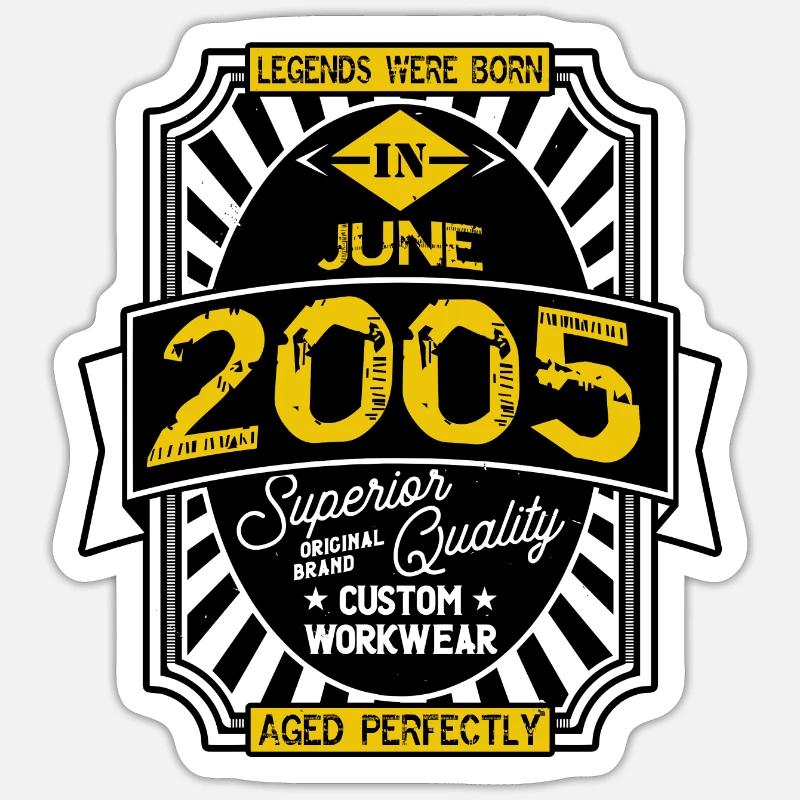 2005 JUNE - Sticker taille S (10 x 10 cm) - blanc mat
