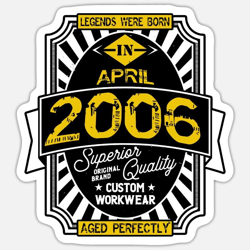 APRIL 2006 Sticker Größe S (10 x 10 cm)