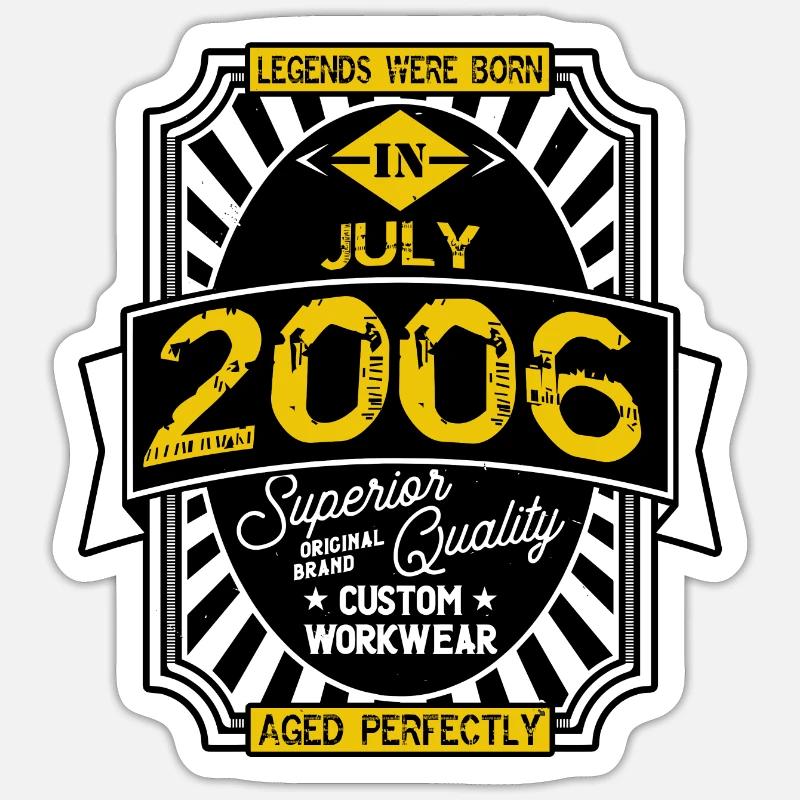 2006 JULY - Sticker taille S (10 x 10 cm) - blanc mat