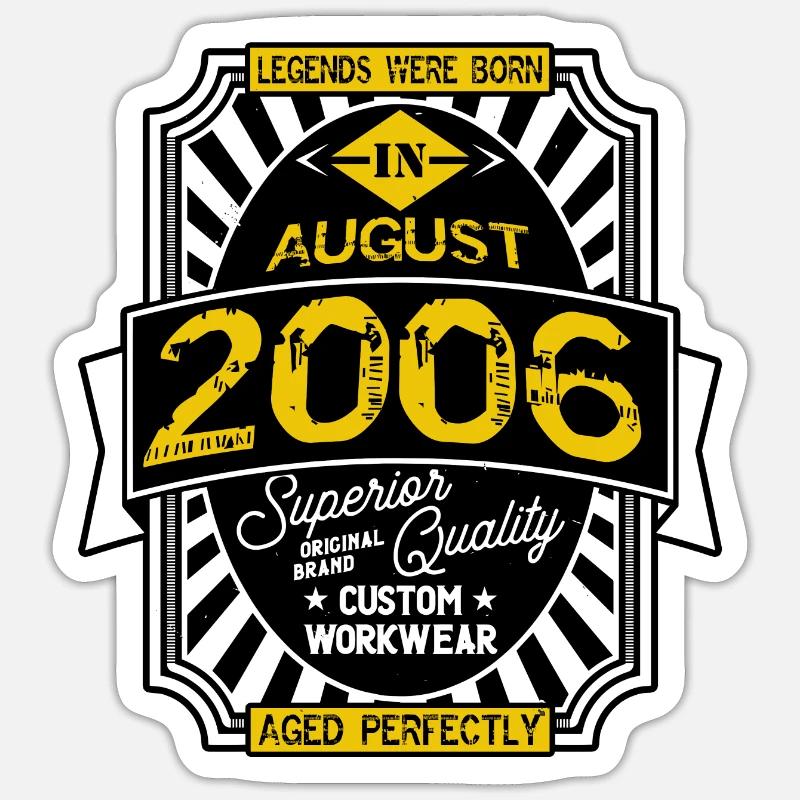 AUGUST 2006 - Sticker Größe S (10 x 10 cm) - Mattweiß