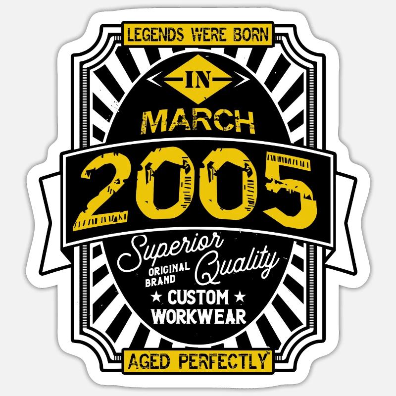 2005 MARCH - Sticker size S (10 x 10 cm) - white matte