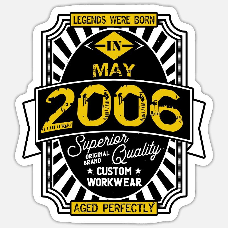 2006 MAI - Sticker Größe S (10 x 10 cm) - Mattweiß