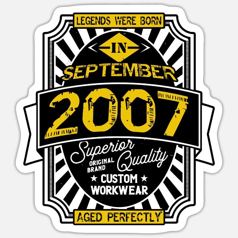 SEPTEMBER 2007 - Sticker Größe S (10 x 10 cm) - Mattweiß