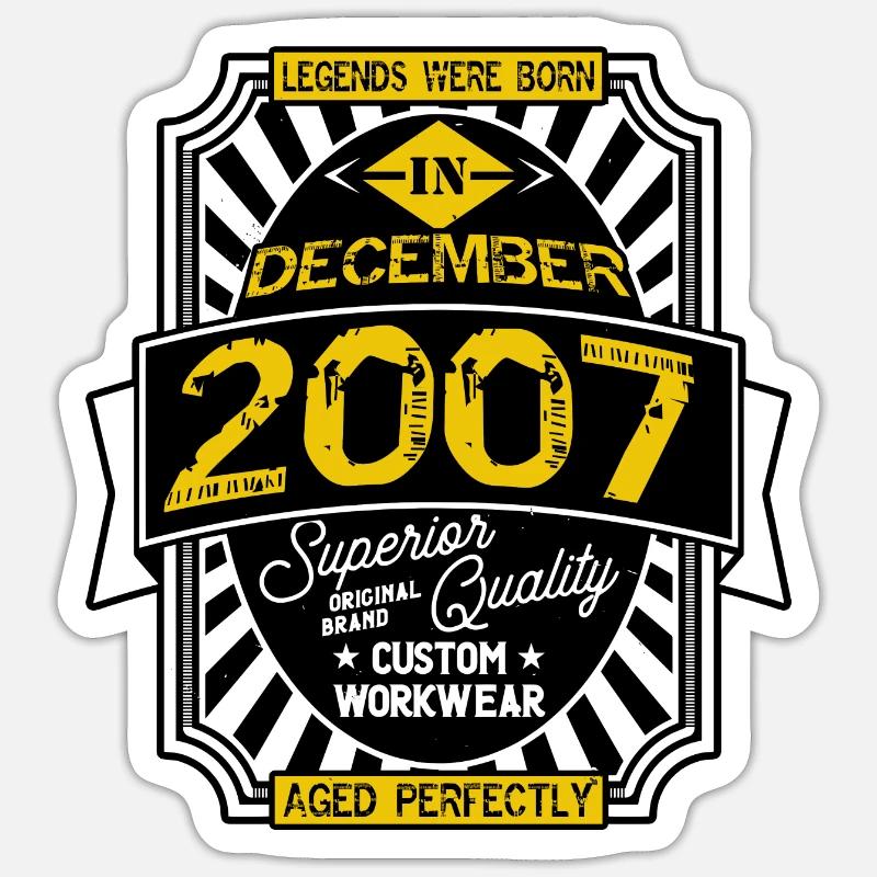 2007 DECEMBER Sticker taille S (10 x 10 cm)