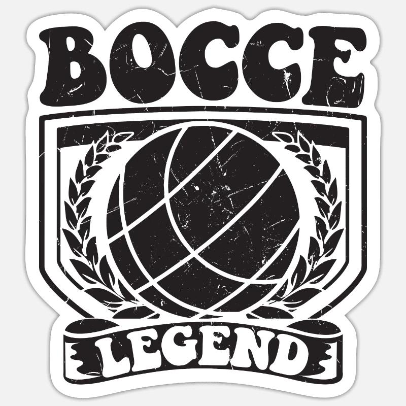 Bocce Legend Spruch Bocce Ball mit Jack Bocci - Sticker Größe S (10 x 10 cm) - Mattweiß