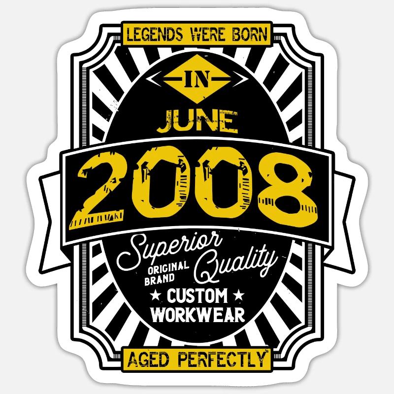 2008 JUNI - Sticker Größe S (10 x 10 cm) - Mattweiß