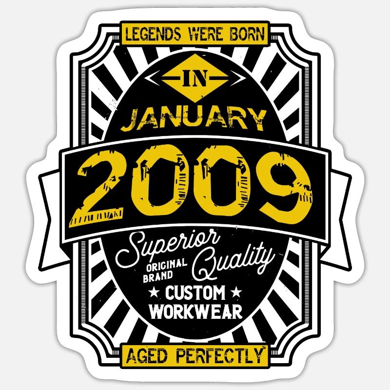 2009 JANUAR Sticker Größe S (10 x 10 cm)