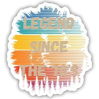 70's Legend - Sticker size S (10 x 10 cm) - white matte - Front