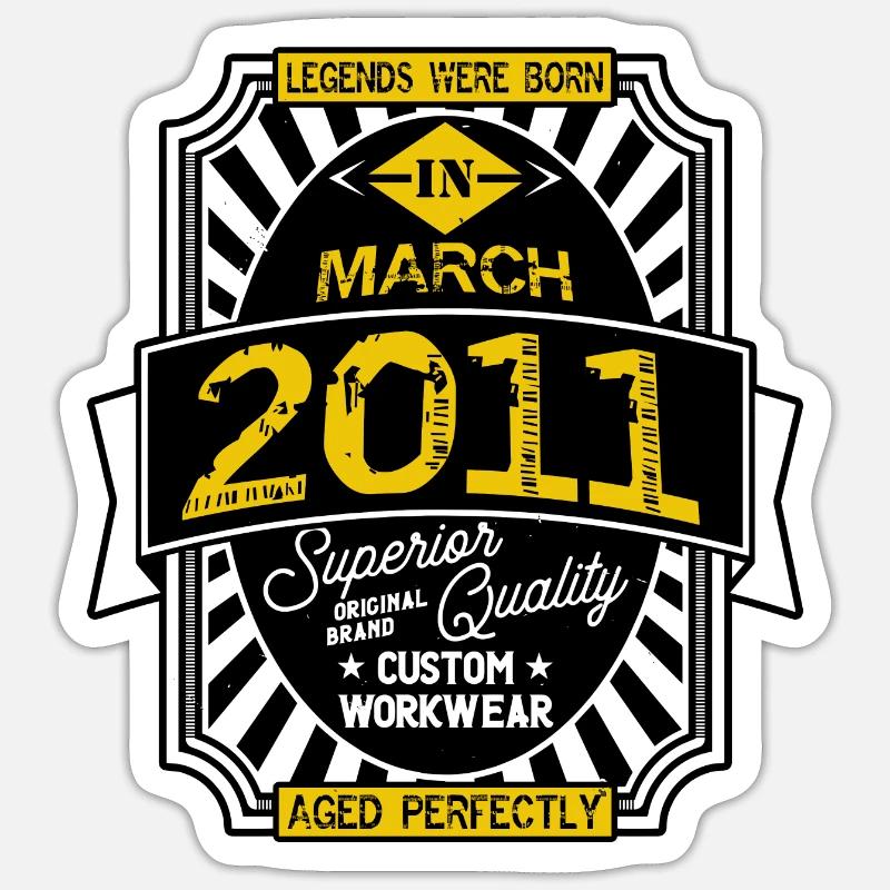 2011 MARCH - Sticker size S (10 x 10 cm) - white matte