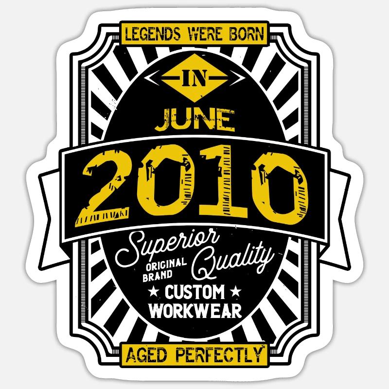 2010 JUNI - Sticker Größe S (10 x 10 cm) - Mattweiß