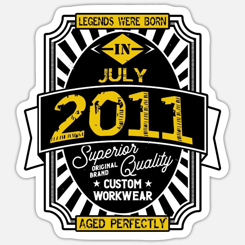 2011 JULY - Sticker taille S (10 x 10 cm) - blanc mat