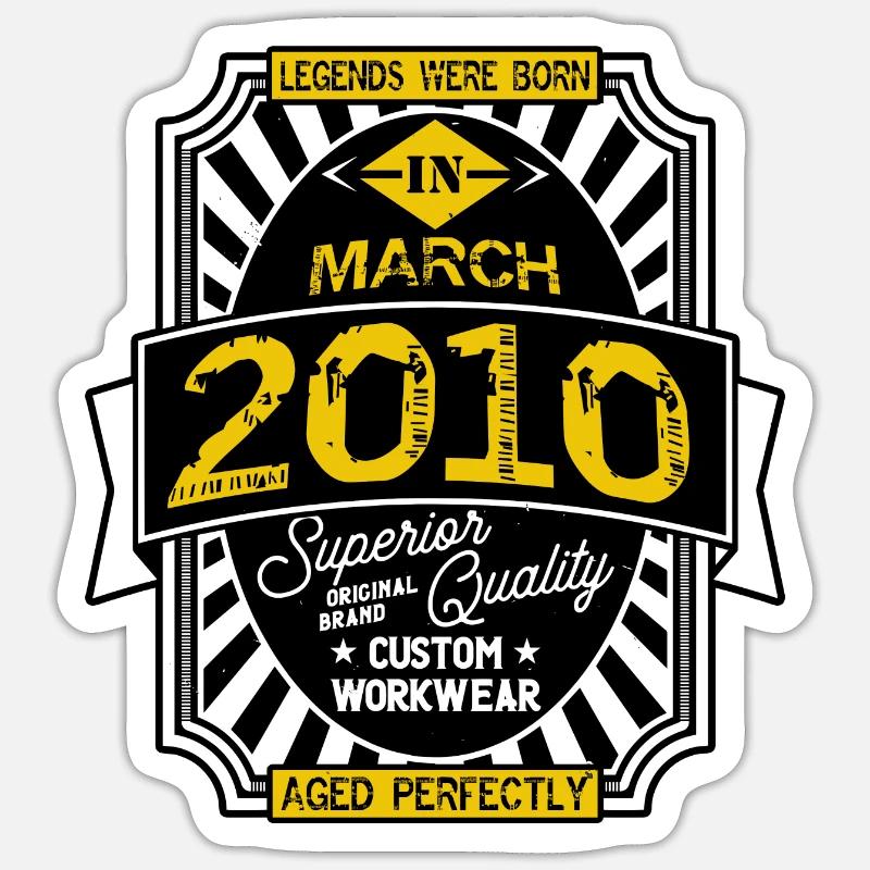 2010 MARCH - Sticker size S (10 x 10 cm) - white matte