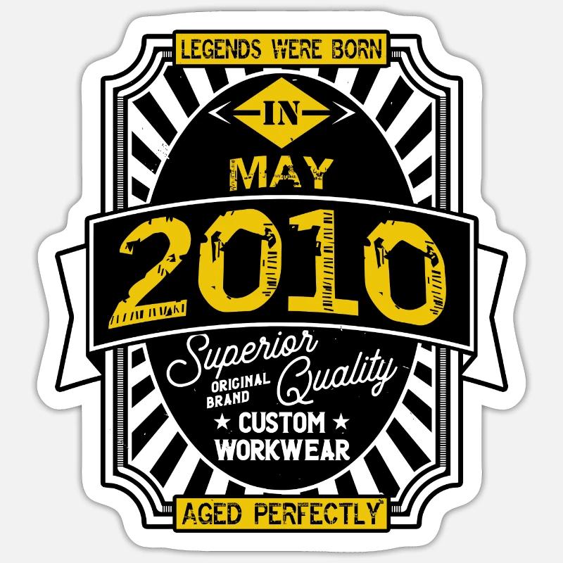 2010 MAY - Sticker taille S (10 x 10 cm) - blanc mat