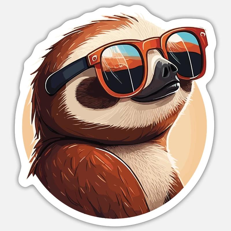 Sloth - Vacation Mode Sticker size S (10 x 10 cm)