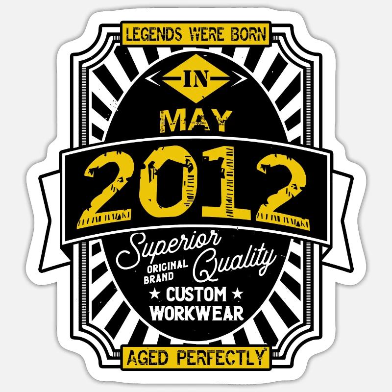 2012 MAY - Sticker taille S (10 x 10 cm) - blanc mat