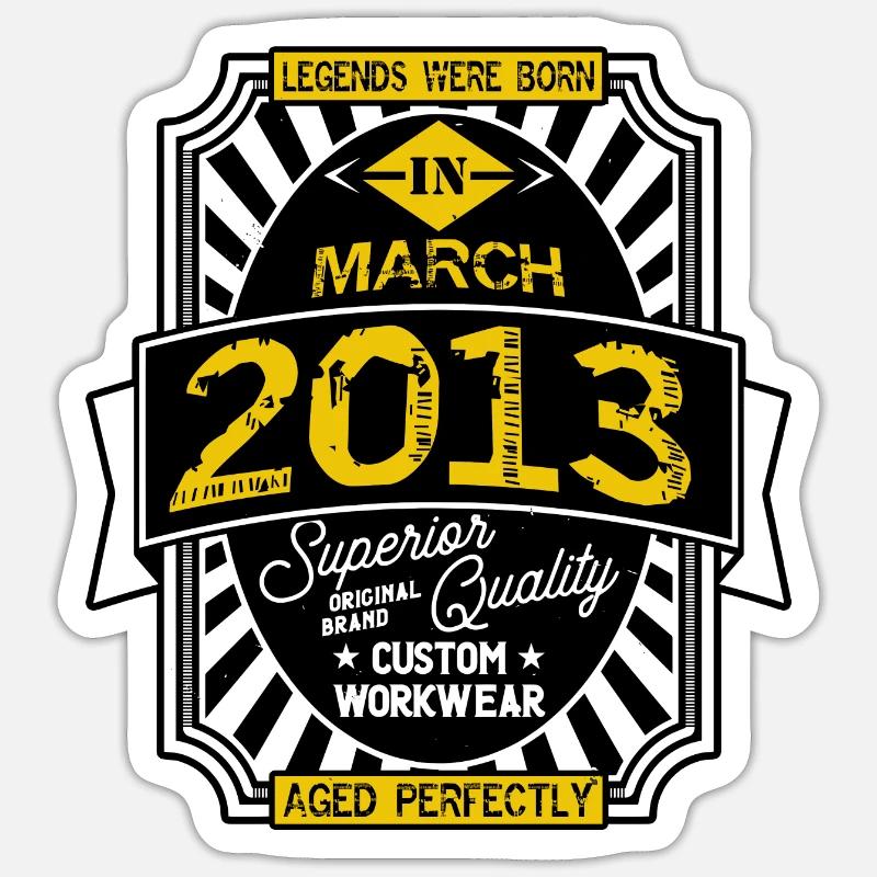 2013 MARCH - Sticker taille S (10 x 10 cm) - blanc mat