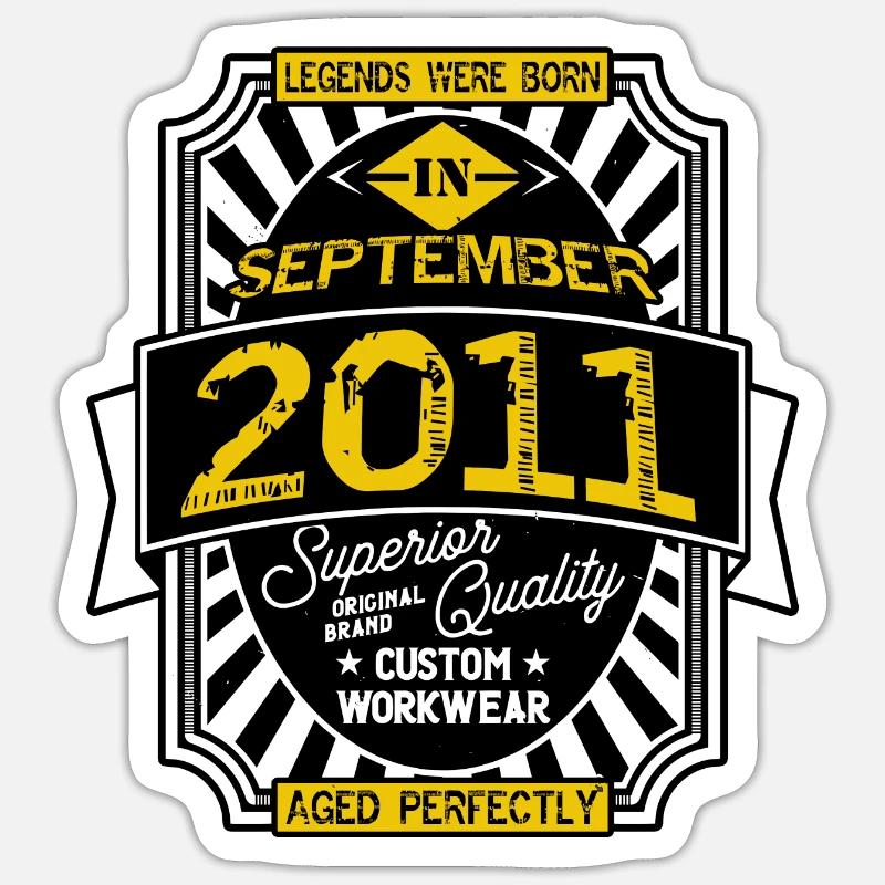 SEPTEMBER 2011 - Sticker Größe S (10 x 10 cm) - Mattweiß