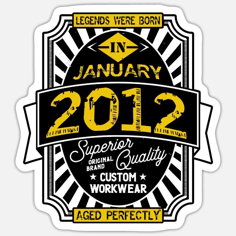 2012 JANUARY Sticker size S (10 x 10 cm)