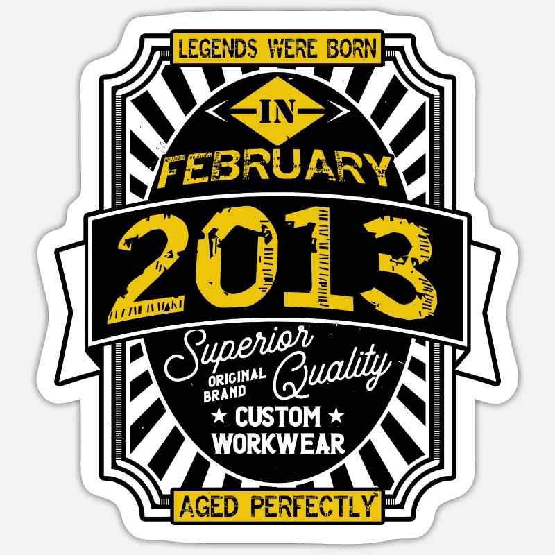 2013 FEBRUARY - Sticker taille S (10 x 10 cm) - blanc mat