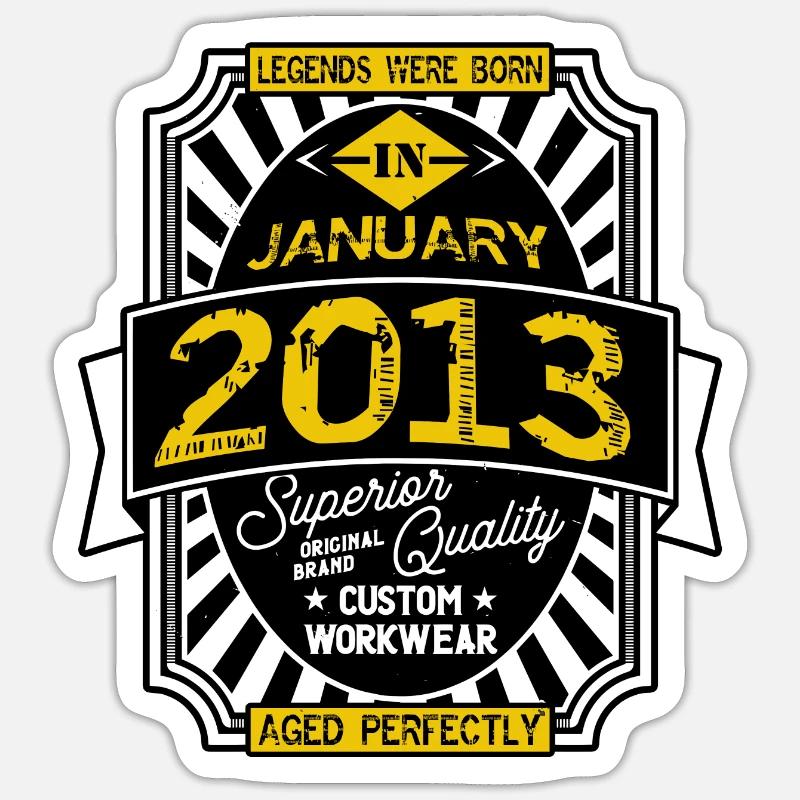 2013 JANUAR Sticker Größe S (10 x 10 cm)
