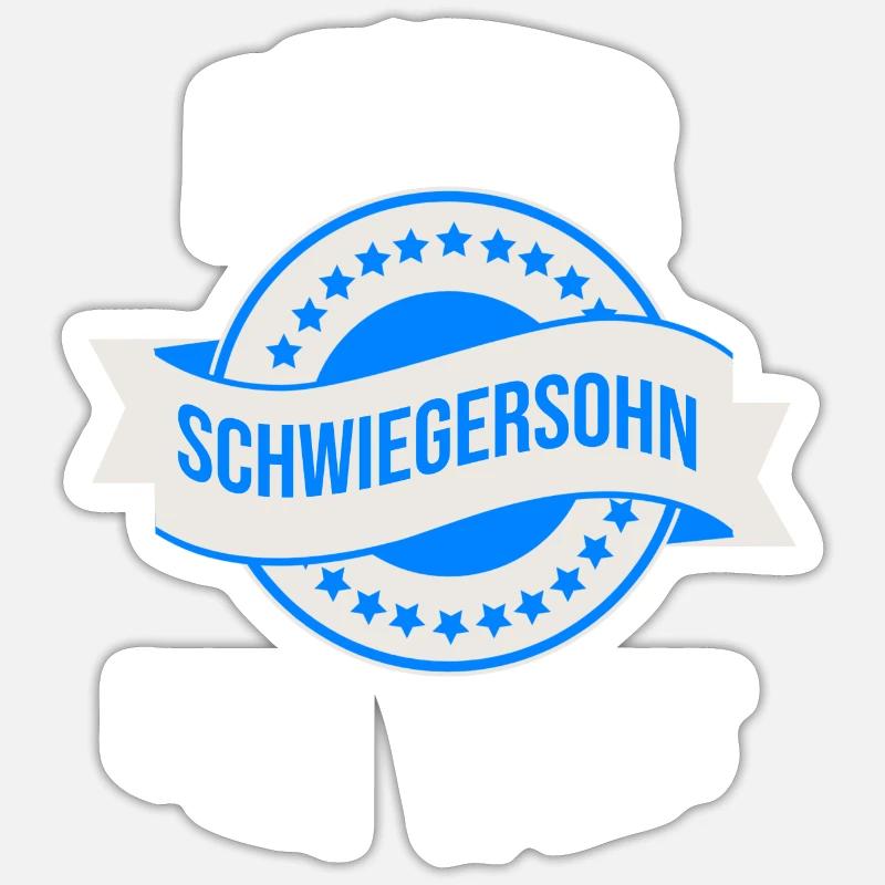 Bester Schwiegersohn der Welt - Sticker Größe S (10 x 10 cm) - Mattweiß