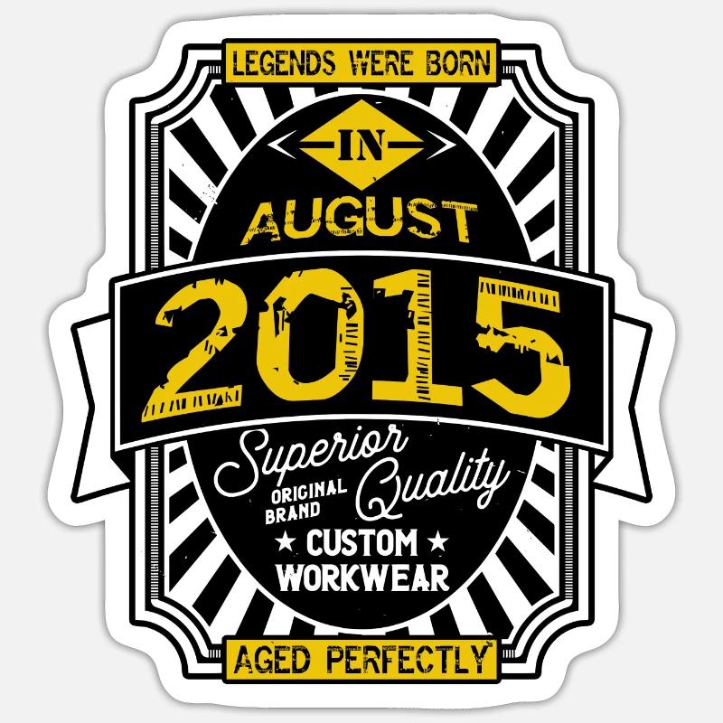 2015 AUGUST - Sticker Größe S (10 x 10 cm) - Mattweiß