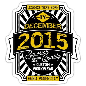 2015 DECEMBER - Sticker taille S (10 x 10 cm) - blanc mat - Devant