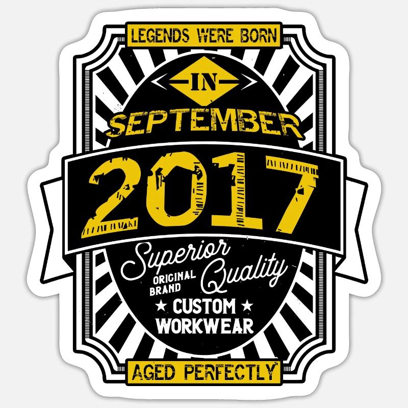 SEPTEMBER 2017 Sticker Größe S (10 x 10 cm)