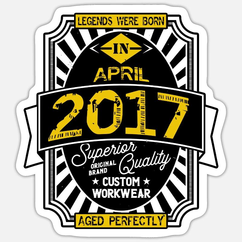 APRIL 2017 Sticker Größe S (10 x 10 cm)